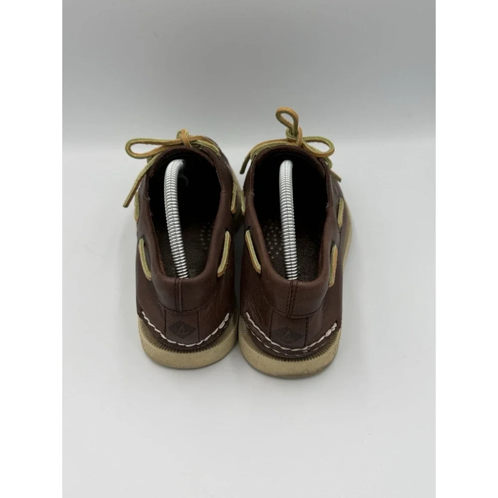 Sperry Top-Sider A/O 2-Eye Leather Boat Shoes Men's 8.5 Wide Dark Brown Non Mark